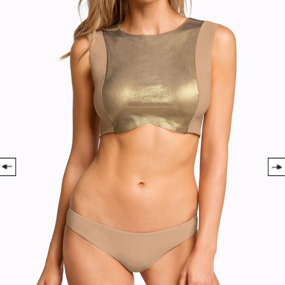 Boys + Arrows Taupe Party Tegan Top and Bottoms